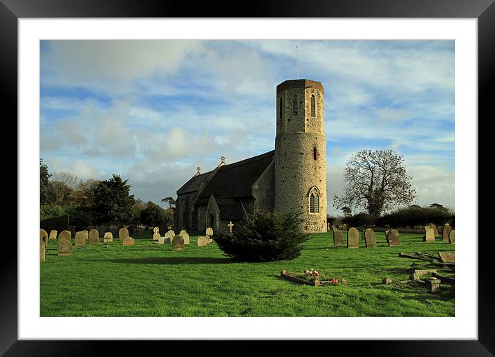 Somerton Church Norfolk Framed Mounted Print by James Taylor