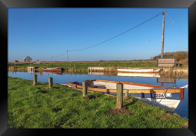 Somerton Boat Dyke Norfolk Broads Framed Print by James Taylor