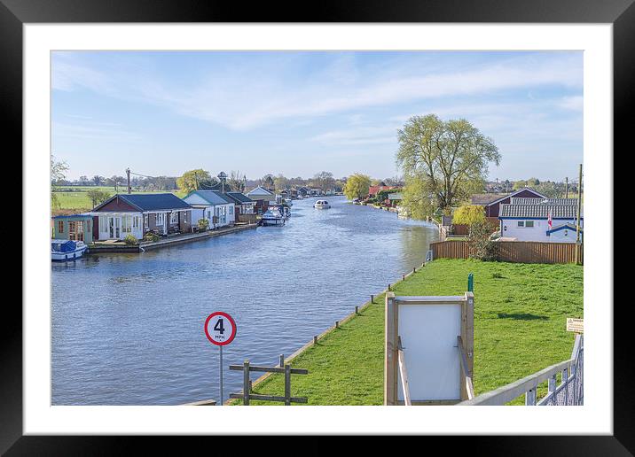 Potter Heigham Over Looking River Thurne Framed Mounted Print by James Taylor