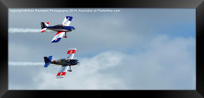 Abingdon Air Show small stunt planes fly by  Framed Print by Alan Rampton Photography