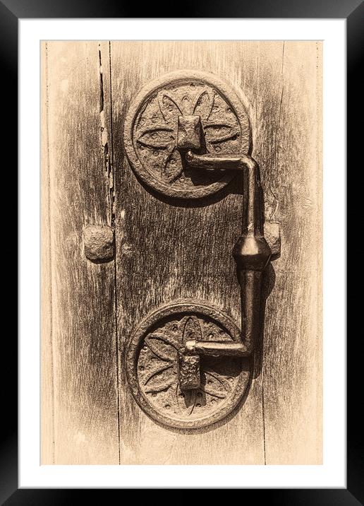 Old Door Handle Framed Mounted Print by Jason Moss