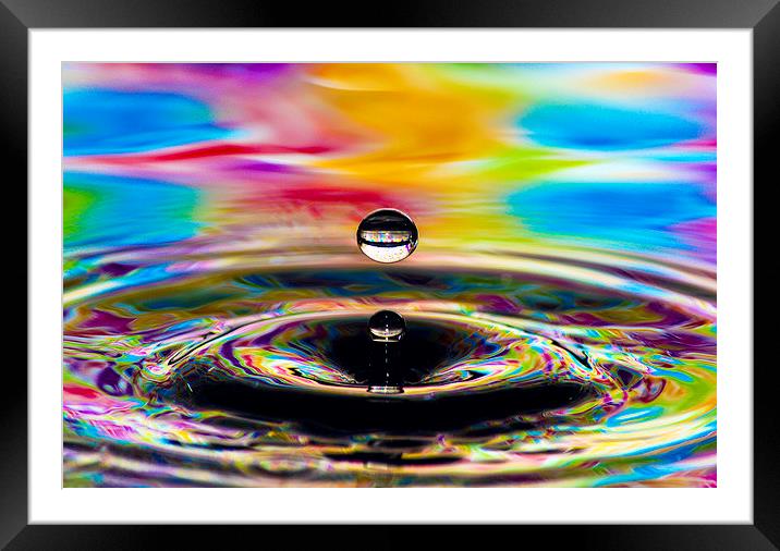 water drops bubbles an crowns Framed Mounted Print by nick wastie