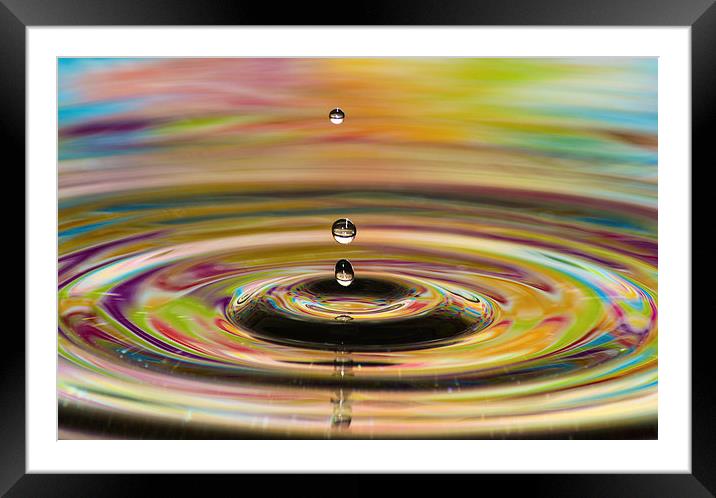 water drops bubbles an crowns Framed Mounted Print by nick wastie