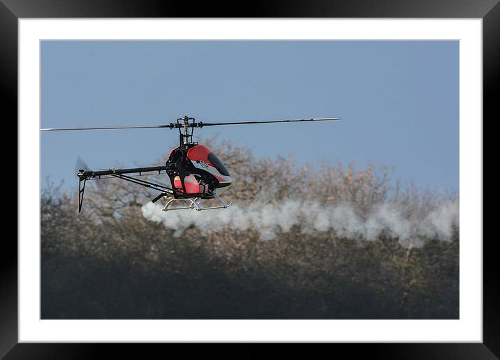 helicopter Framed Mounted Print by nick wastie