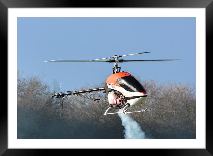 model helicopter Framed Mounted Print by nick wastie