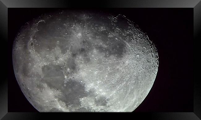 moon close up Framed Print by nick wastie