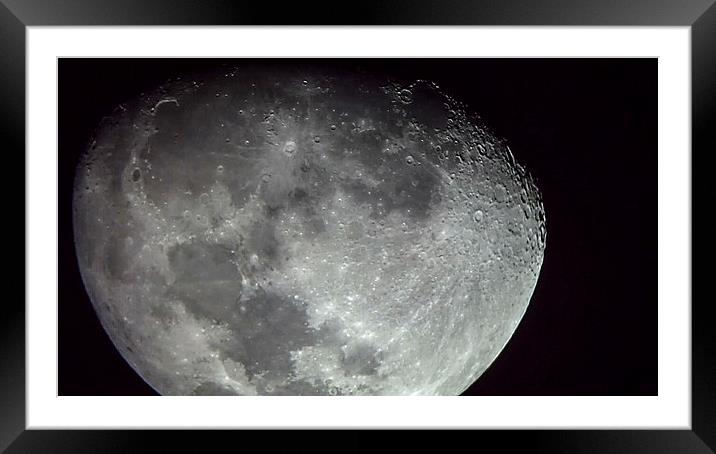 moon close up Framed Mounted Print by nick wastie