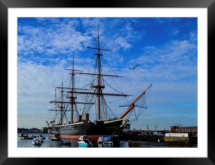 hms warrior Framed Mounted Print by nick wastie