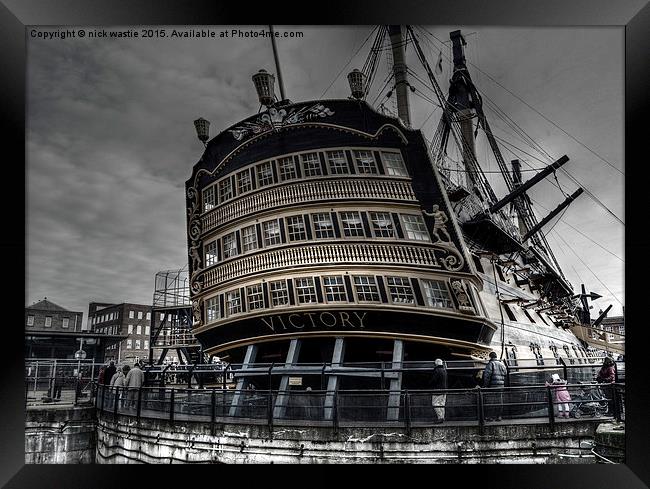  hms victory Framed Print by nick wastie