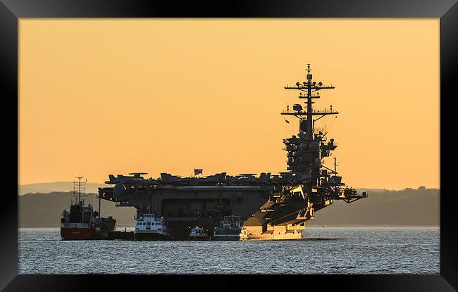  uss carrier theodore roosevelt Framed Print by nick wastie