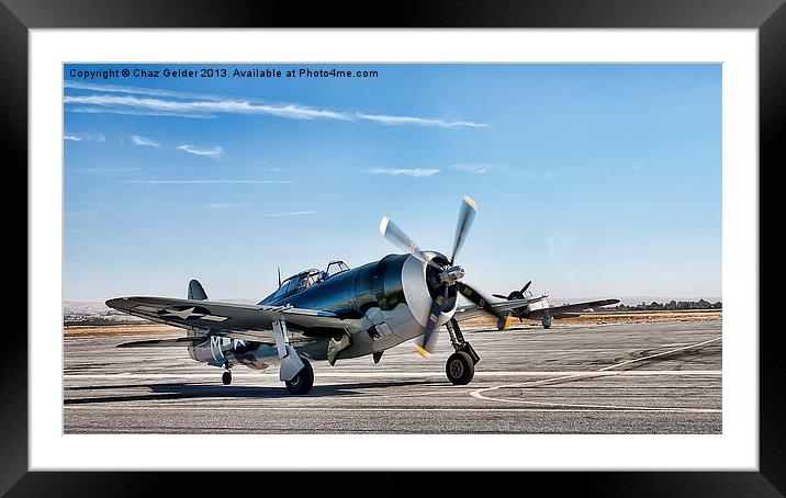 P-47D Thunderbolt Framed Mounted Print by Chaz Gelder