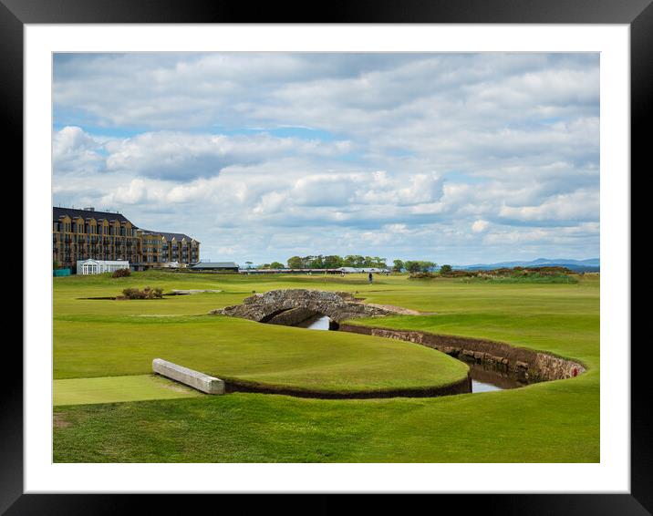 Swilken Bridge, The Old Course, St Andrews. Framed Mounted Print by Tommy Dickson