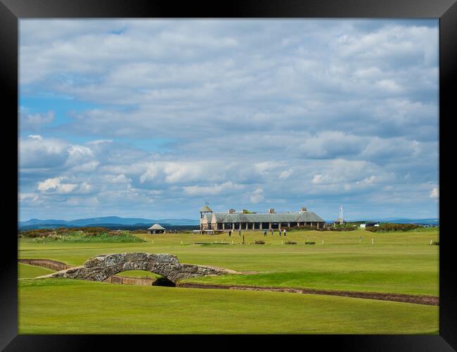 Swilken Bridge, The Old Course, St Andrews. Framed Print by Tommy Dickson