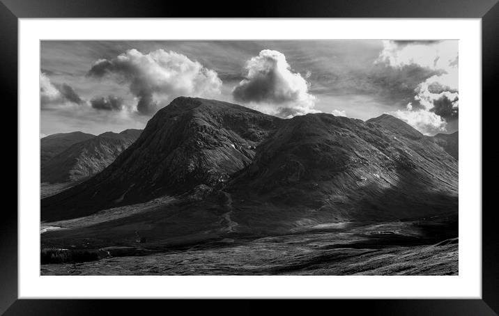 Buachaille Etive Mor Mono. Framed Mounted Print by Tommy Dickson