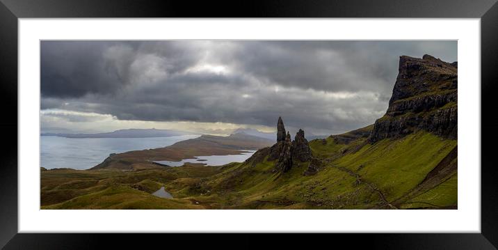 Old Man Of Storr Panorama, Isle of Skye.  Framed Mounted Print by Tommy Dickson
