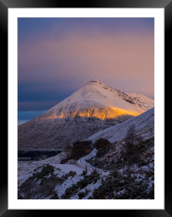 Beinn Dorain in beautiful morning light. Framed Mounted Print by Tommy Dickson
