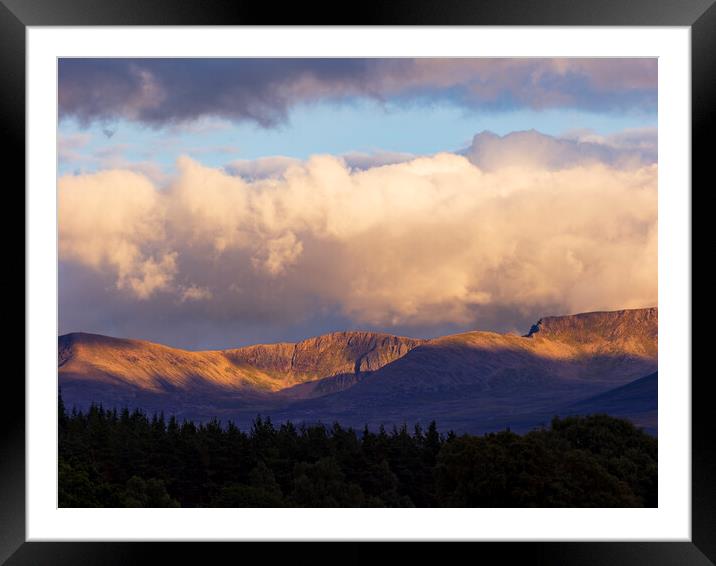 Cairngorm, Stob Coire an t-Sneachda and Cairn Lochan Framed Mounted Print by Tommy Dickson