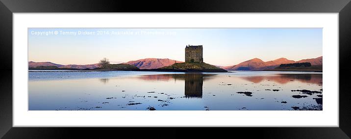 Castle Stalker Panoramic Framed Mounted Print by Tommy Dickson