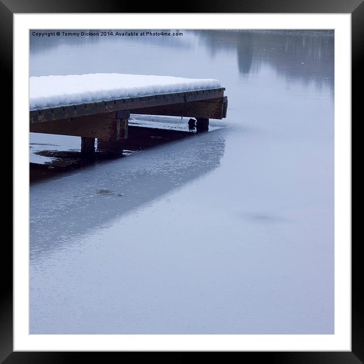 Winter wonderland on a frozen loch Framed Mounted Print by Tommy Dickson