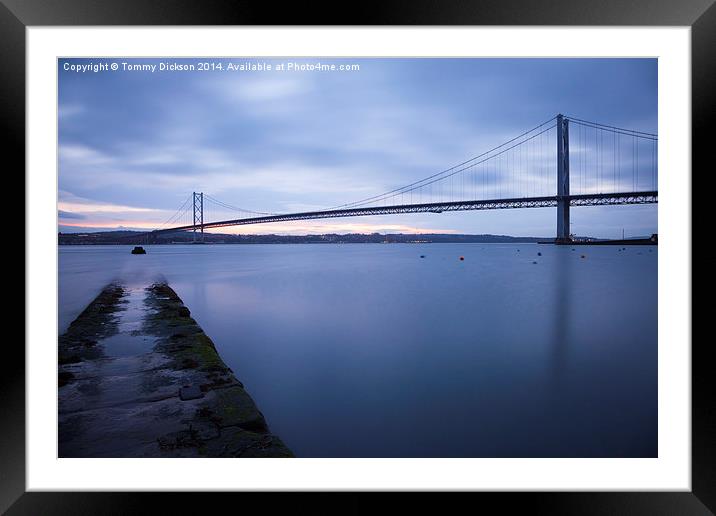 Tranquil Forth Road Bridge at Dusk Framed Mounted Print by Tommy Dickson