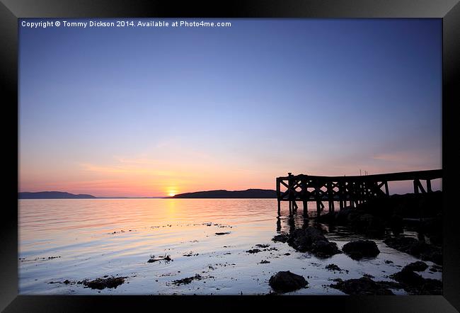 Golden Hour at Portencross Framed Print by Tommy Dickson
