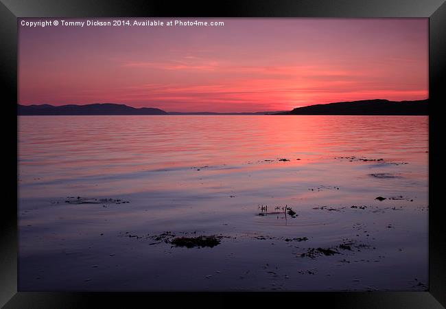 Tranquil Little Cumbrae Sunset Framed Print by Tommy Dickson
