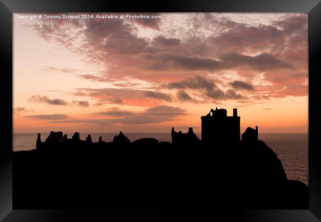 Sunrise at Dunnottar Castle Framed Print by Tommy Dickson