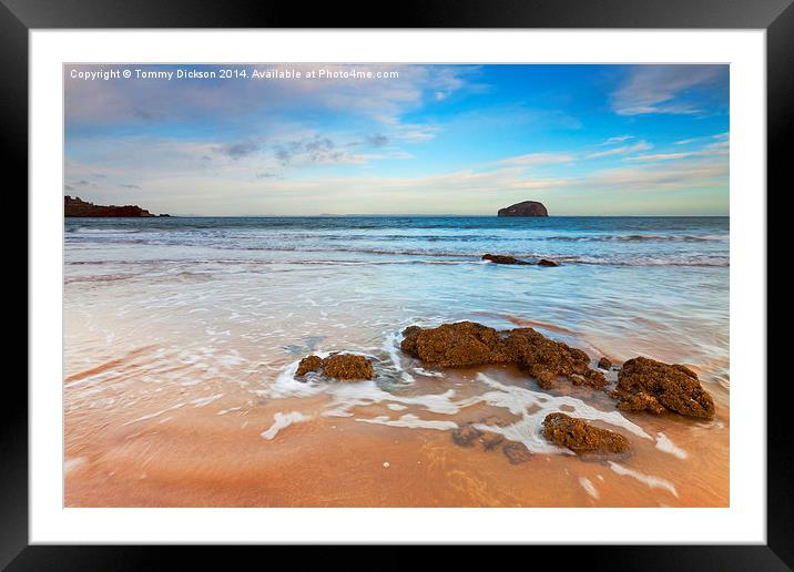 Bass Rock From Seacliff Beach, Scotland. Framed Mounted Print by Tommy Dickson