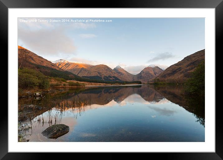 Majestic Winter Scene in Scotland Framed Mounted Print by Tommy Dickson