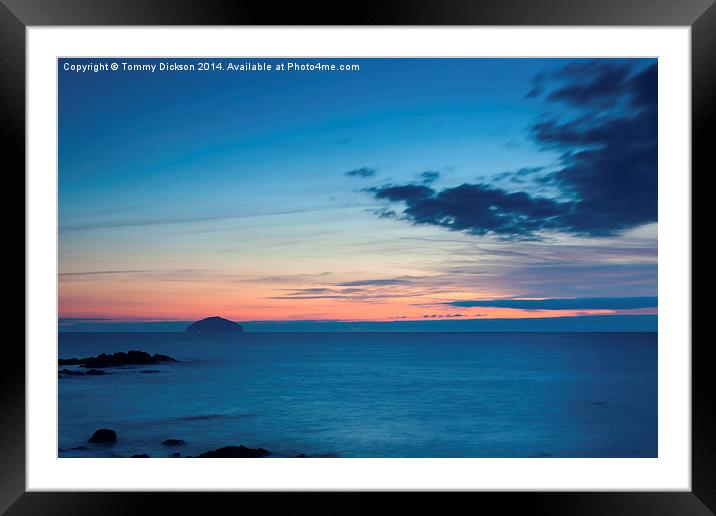 Ailsa Craig Sunset Framed Mounted Print by Tommy Dickson