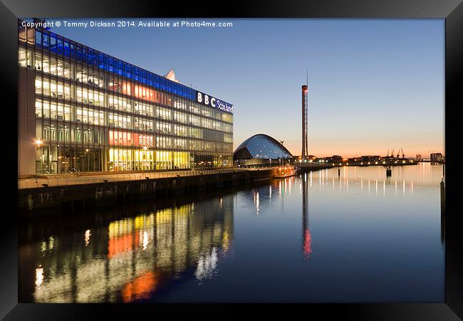 Illuminated Magic of the Riverside Framed Print by Tommy Dickson