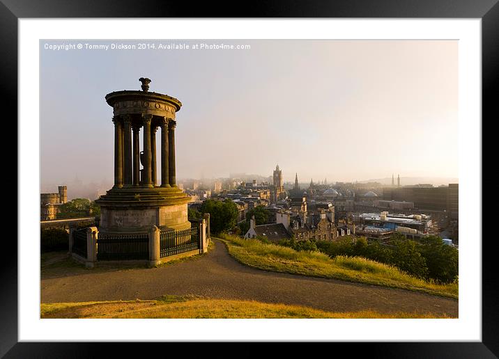 Sunset over Old Edinburgh Framed Mounted Print by Tommy Dickson