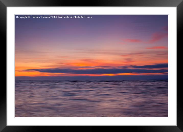 Vibrant Seascape at Sunset Framed Mounted Print by Tommy Dickson
