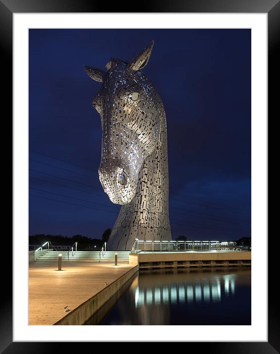 Kelpie - Head Down. Framed Mounted Print by Tommy Dickson