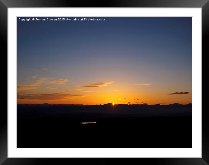 Majestic Sunset Over Ben Ledi Framed Mounted Print by Tommy Dickson