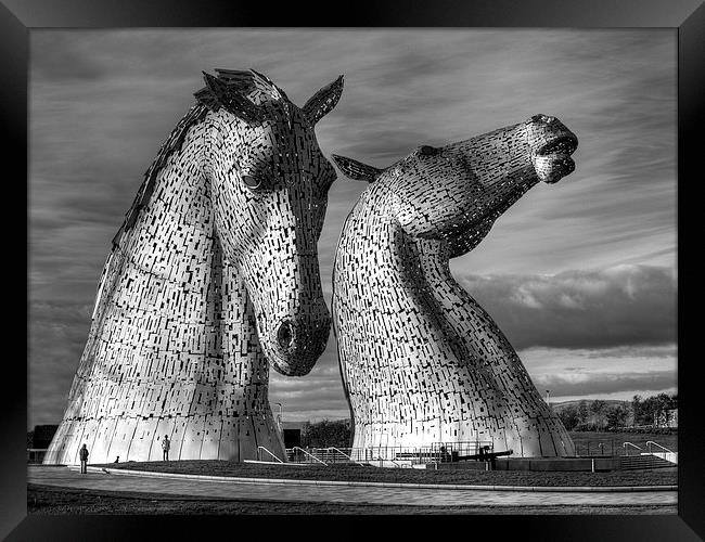  The magnificent Kelpies sculptures near Falkirk,  Framed Print by Tommy Dickson