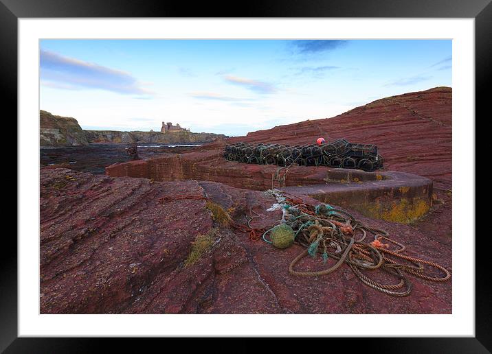  Seacliff harbour looking towards Tantallon Castle Framed Mounted Print by Tommy Dickson