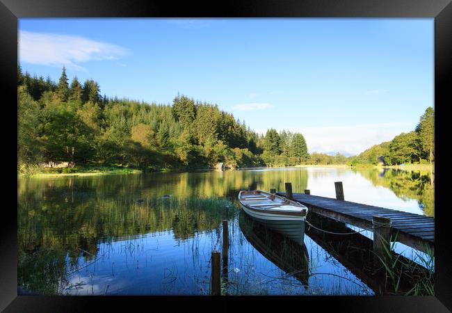Serene Reflections on Loch Ard Framed Print by Tommy Dickson