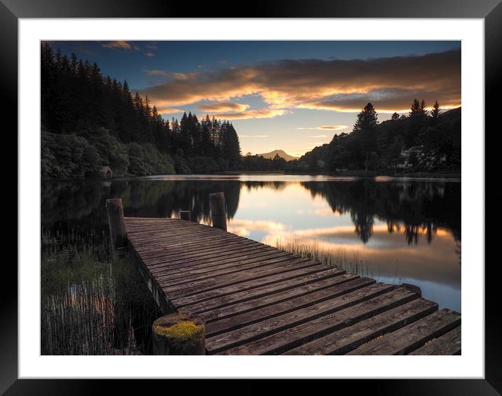 Loch Ard at Sunset Framed Mounted Print by Tommy Dickson