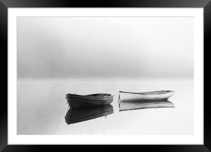 Scots mist on Loch Rusky. Framed Mounted Print by Tommy Dickson