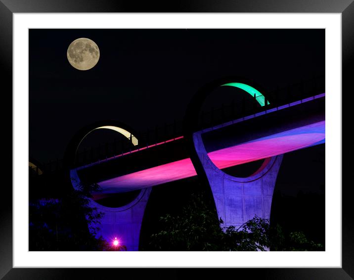 The Futuristic Falkirk Wheel Framed Mounted Print by Tommy Dickson