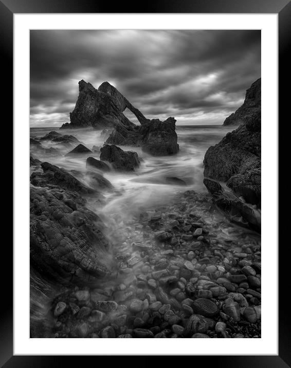 Bow Fiddle Rock, Portknockie.  Framed Mounted Print by Tommy Dickson