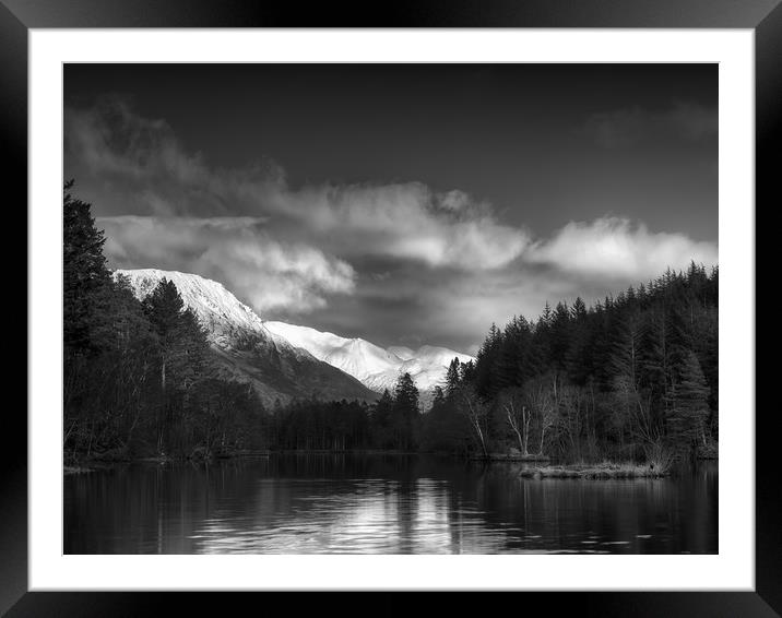 Mamores from Glencoe Lochan Framed Mounted Print by Tommy Dickson