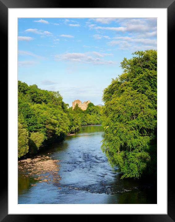 River Teith towards Doune Castle. Framed Mounted Print by Tommy Dickson