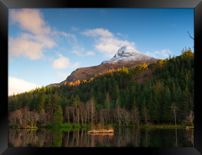 Glencoe Lochan and the Pap of Glencoe Framed Print by Tommy Dickson