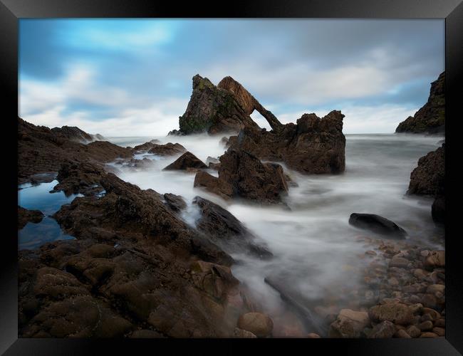 Dramatic Bow Fiddle Rock Seascape Framed Print by Tommy Dickson