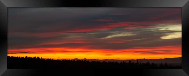 Sunset over Falkirk. Framed Print by Tommy Dickson
