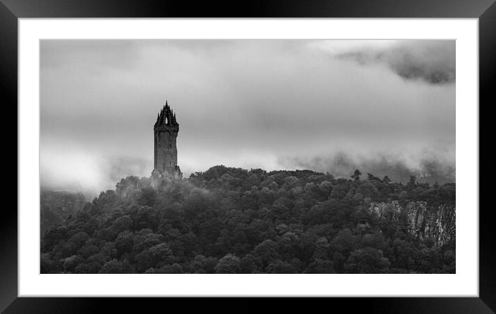 Wallace Monument, Stirling, Scotland.  Framed Mounted Print by Tommy Dickson