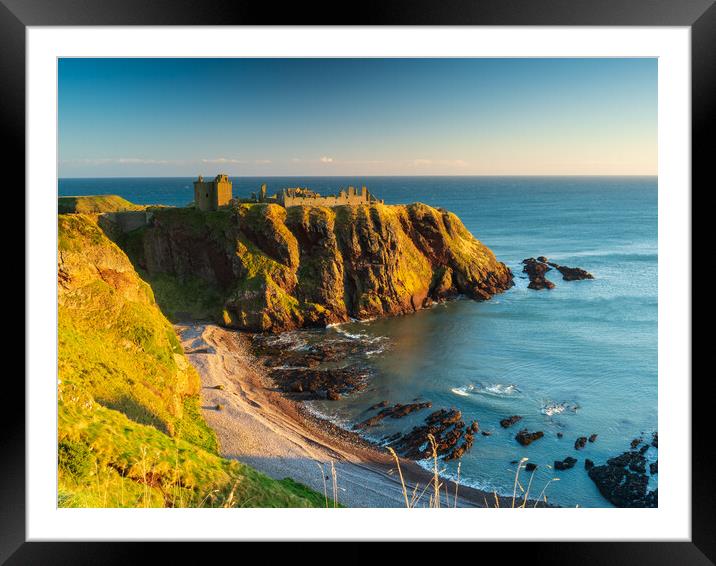 Sunrise at Dunnottar Castle, Aberdeenshire.  Framed Mounted Print by Tommy Dickson