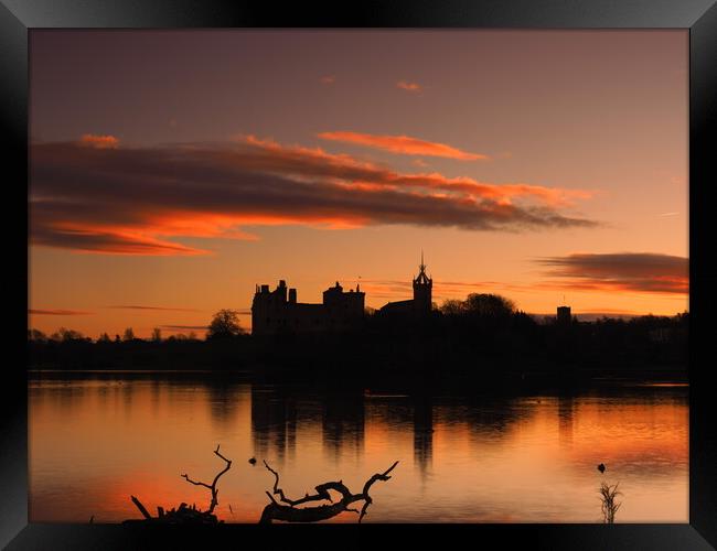Linlithgow Loch, Scotland at sunrise. Framed Print by Tommy Dickson